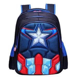 16.5 inch, 3D Captain America Children's Backpack