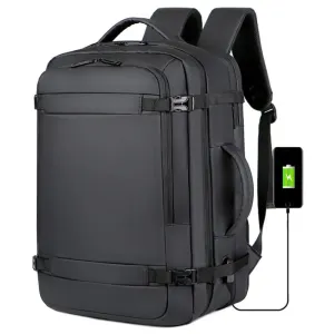 40L Expandable USB Charging Travel Backpack Men Large Capacity Business Water Resistant Durable 17-inch Computer Backpack New