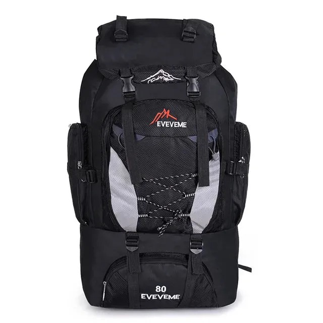 80L Large Hiking Mountaineering Backpack Climbing Hiking Backpack Camping Backpack Sport Outdoor Rucksack Bag