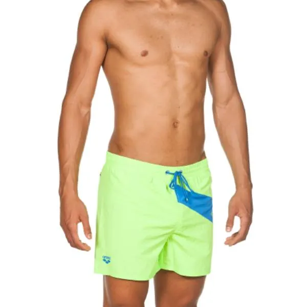 Arena Men's Hermes Swimshort Shiny Green Pix Blue