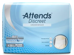 Attends Discreet Men's Disposable Incontinence Bladder Leak Underwear