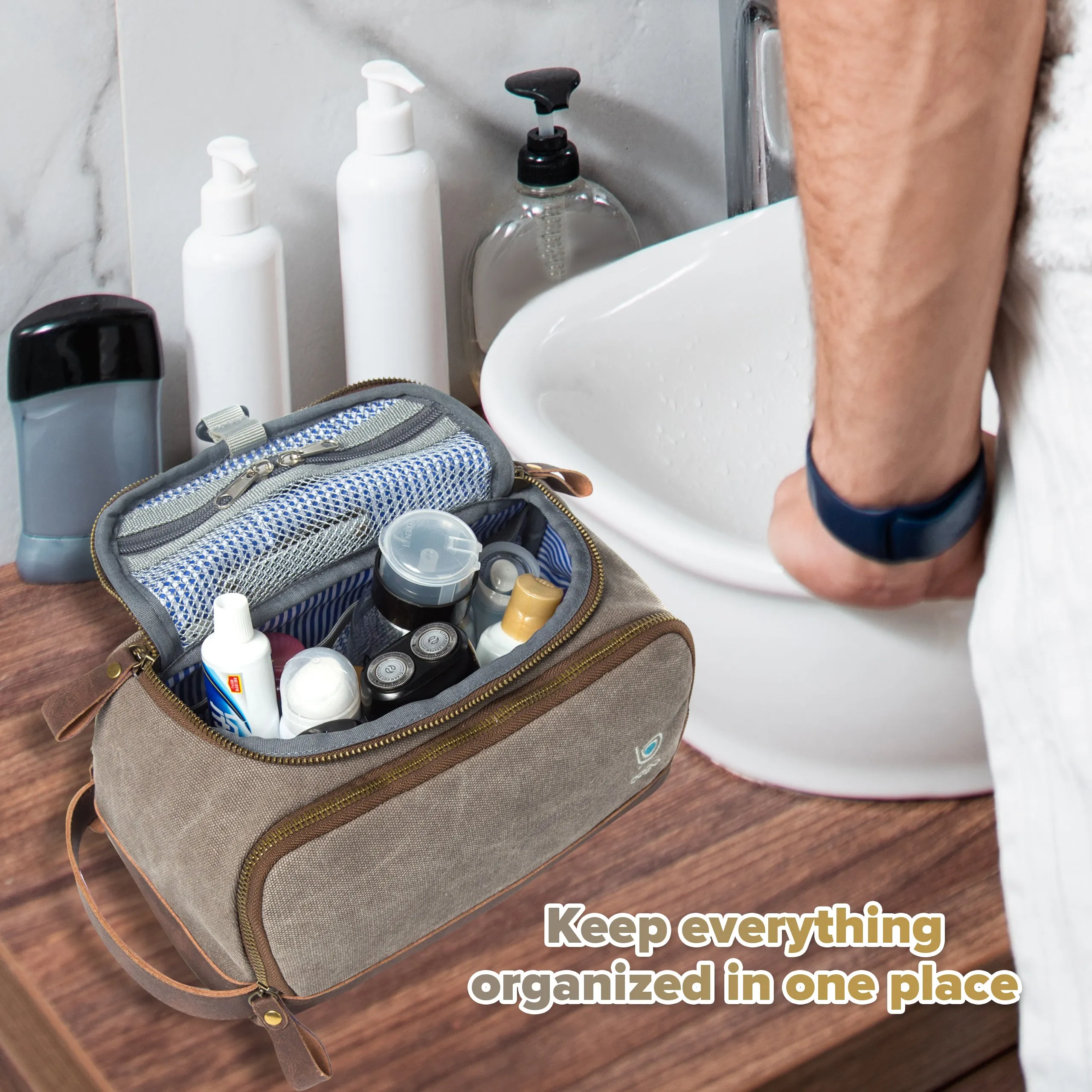 Bago Dopp Kit For Men - Shaving Kit Bags for Men