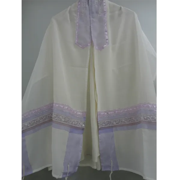 Beautiful Lavender Silk Tallit for Women, Tallit for Girl, Bat Mitzvah Tallit Set, Girls Tallit