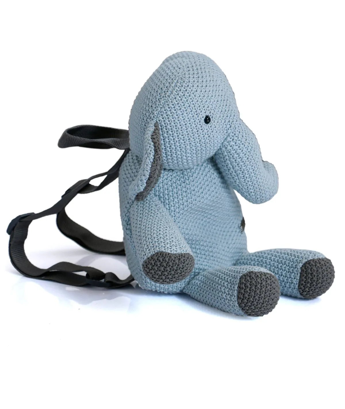 Berry The Elephant - Sky Blue 100% Cotton Knitted Kids bag