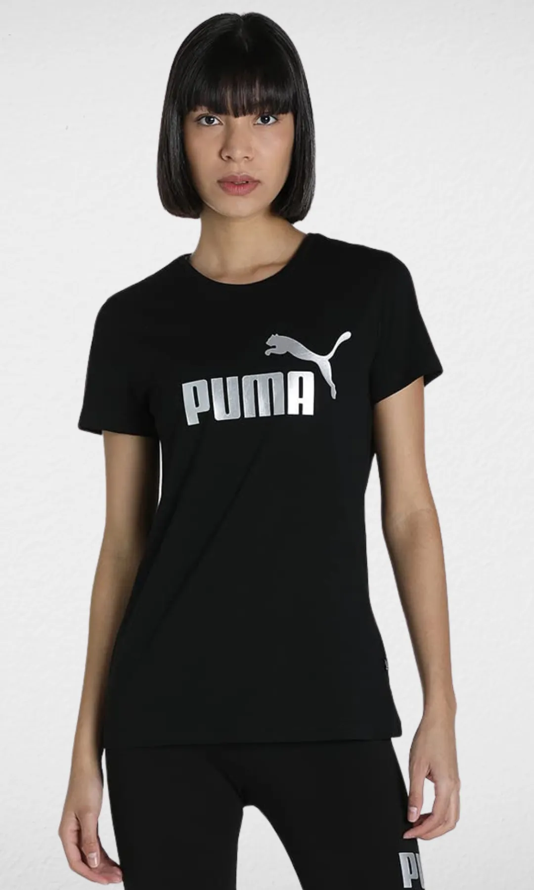 Black Sports T-shirt (Silver Logo)