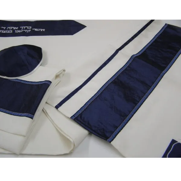 Blue and Purple Bar Mitzvah Tallit, Jewish Prayer Shawl, Tallit from Israel, Custom Tallit