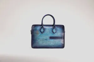 Briefcase - Parchment Patina Sky Blue