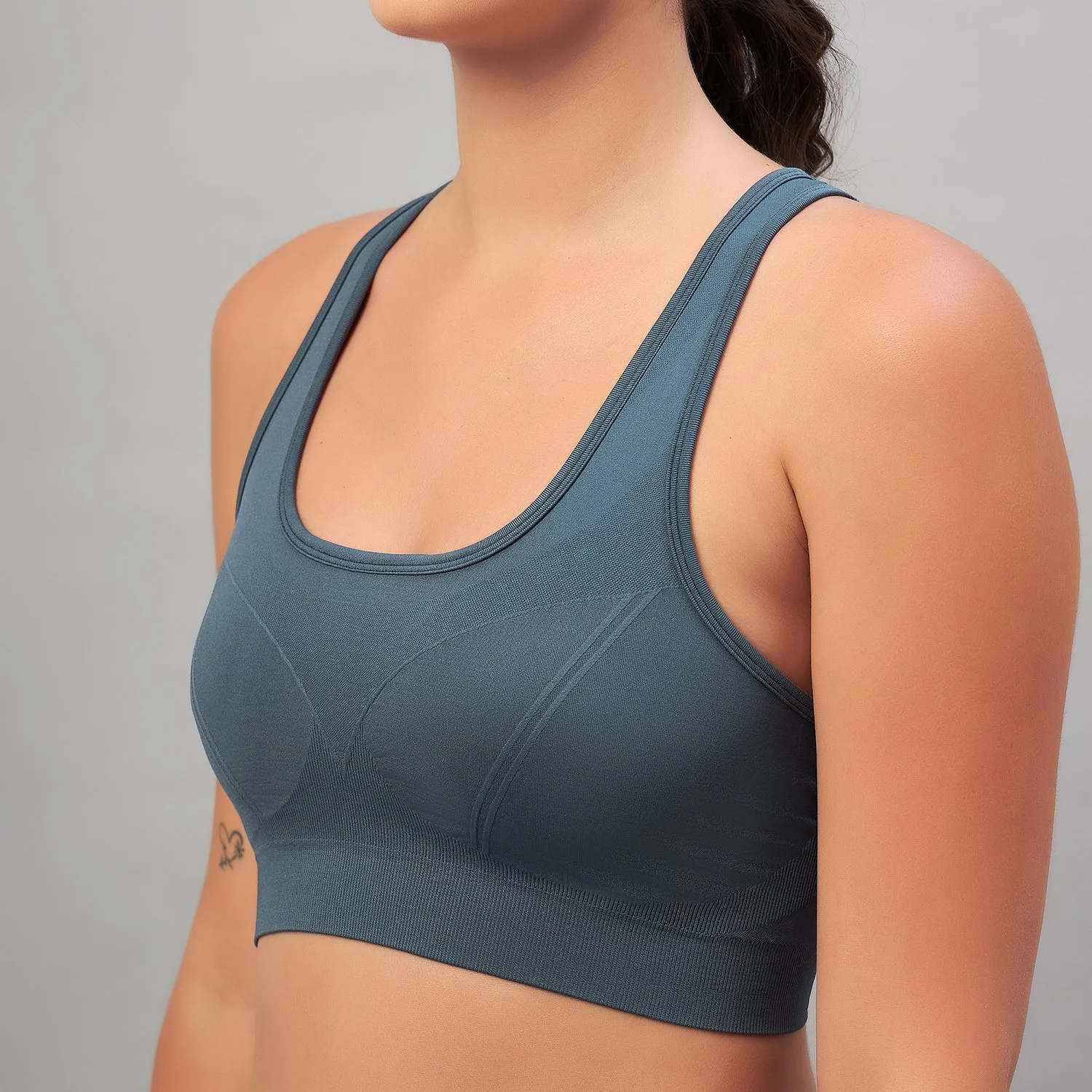 C9 Airwear Women Seamless Sports Bra - Vintage Grey