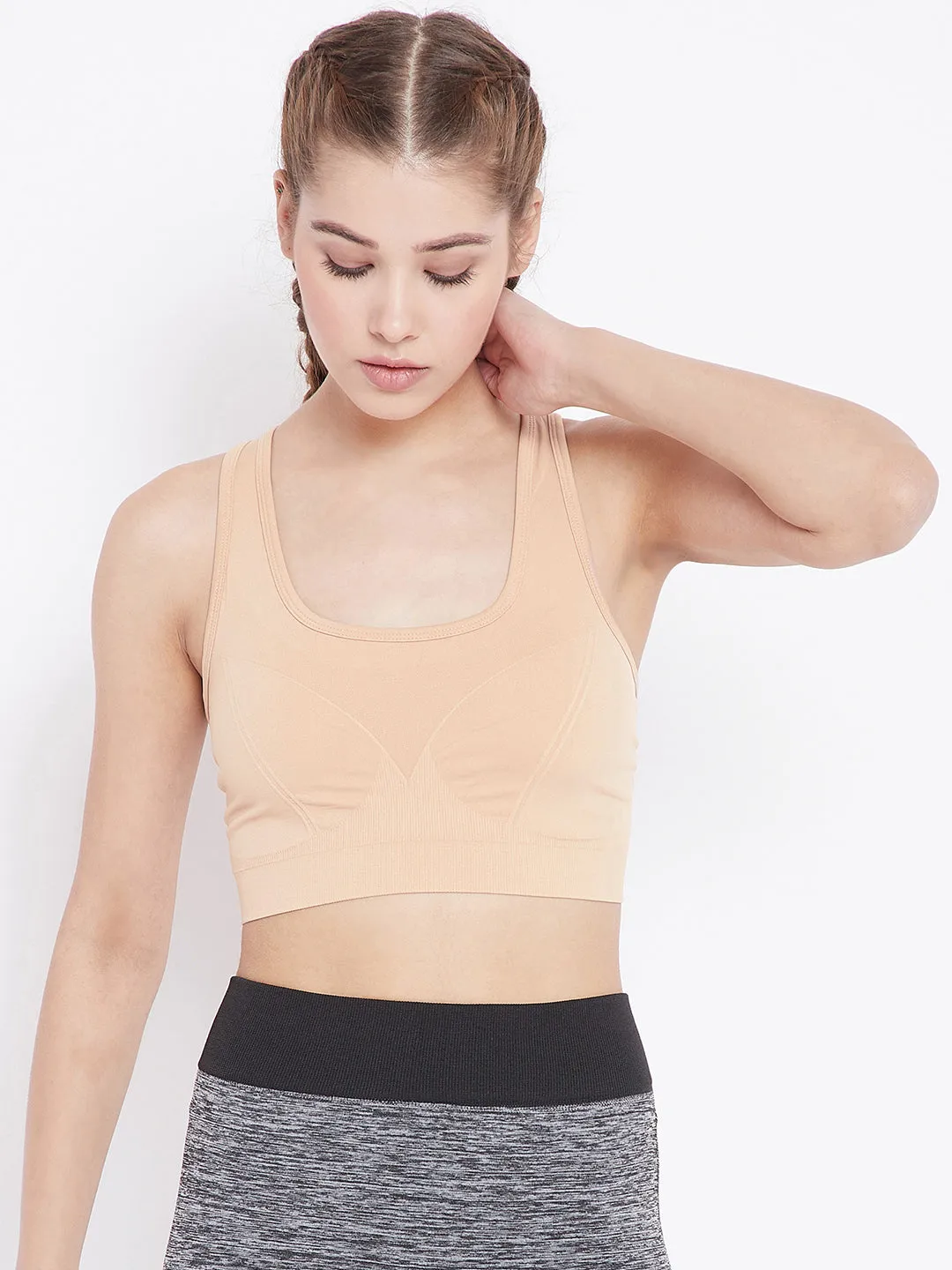 C9 Airwear Women Seamless Sports Bra - Vintage Grey