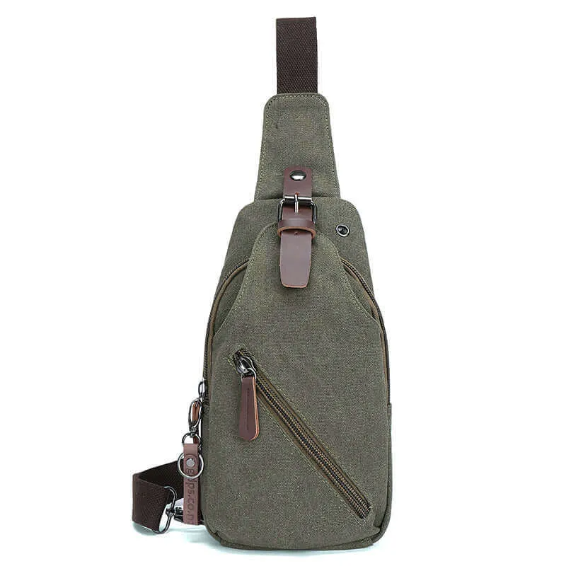 Canvas Chest Bag | Crossbody Sling Bag