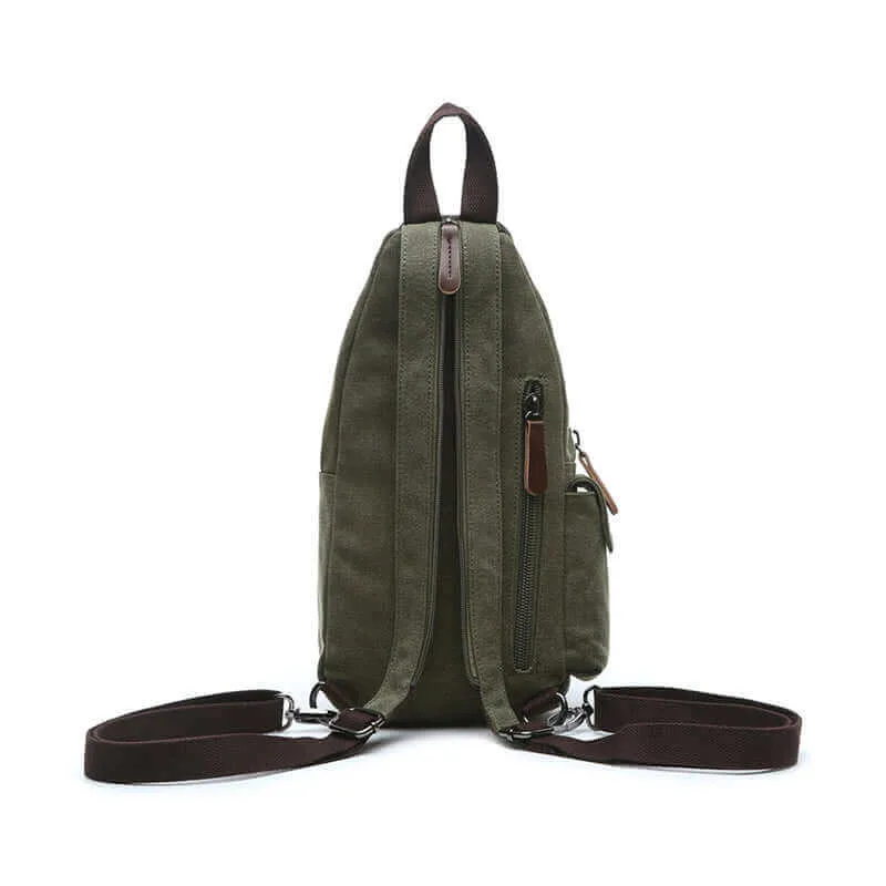 Casual Canvas Crossbody Sling Bag | Chest and Backpack