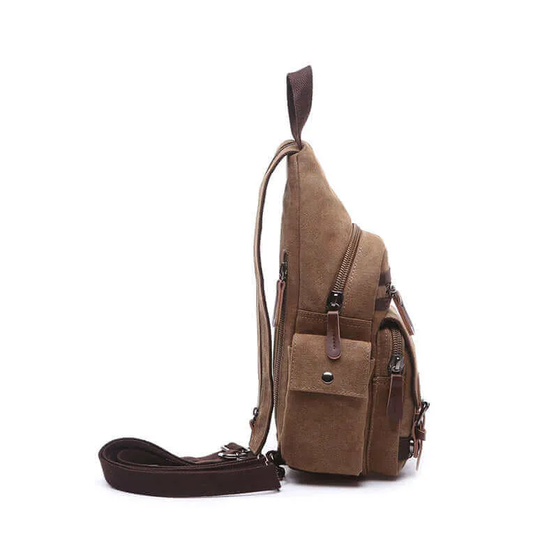 Casual Canvas Crossbody Sling Bag | Chest and Backpack