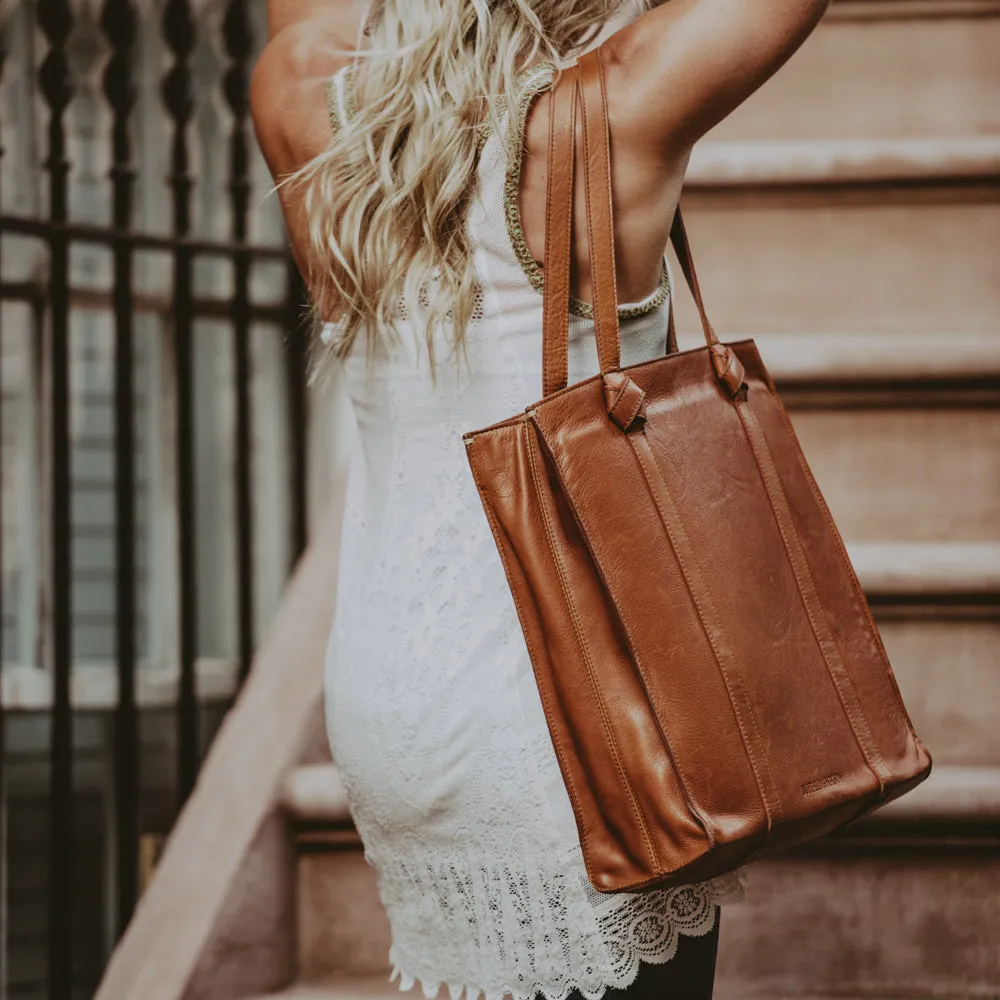 Chelsea Leather Tote Bag | Honey Brown