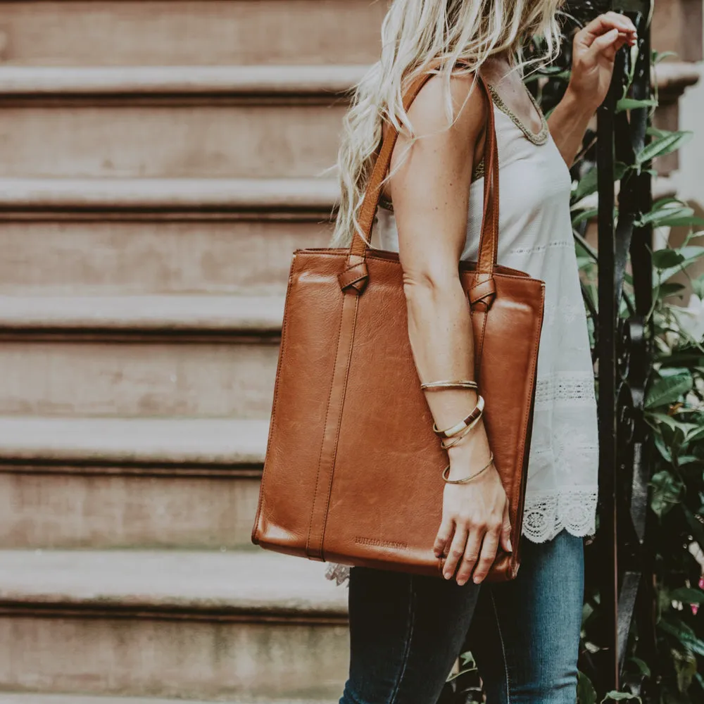 Chelsea Leather Tote Bag | Honey Brown