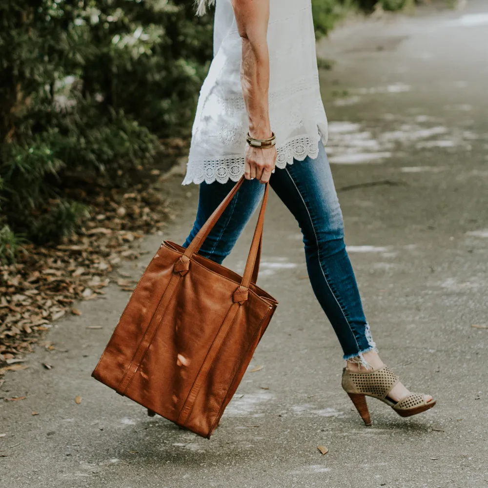 Chelsea Leather Tote Bag | Honey Brown