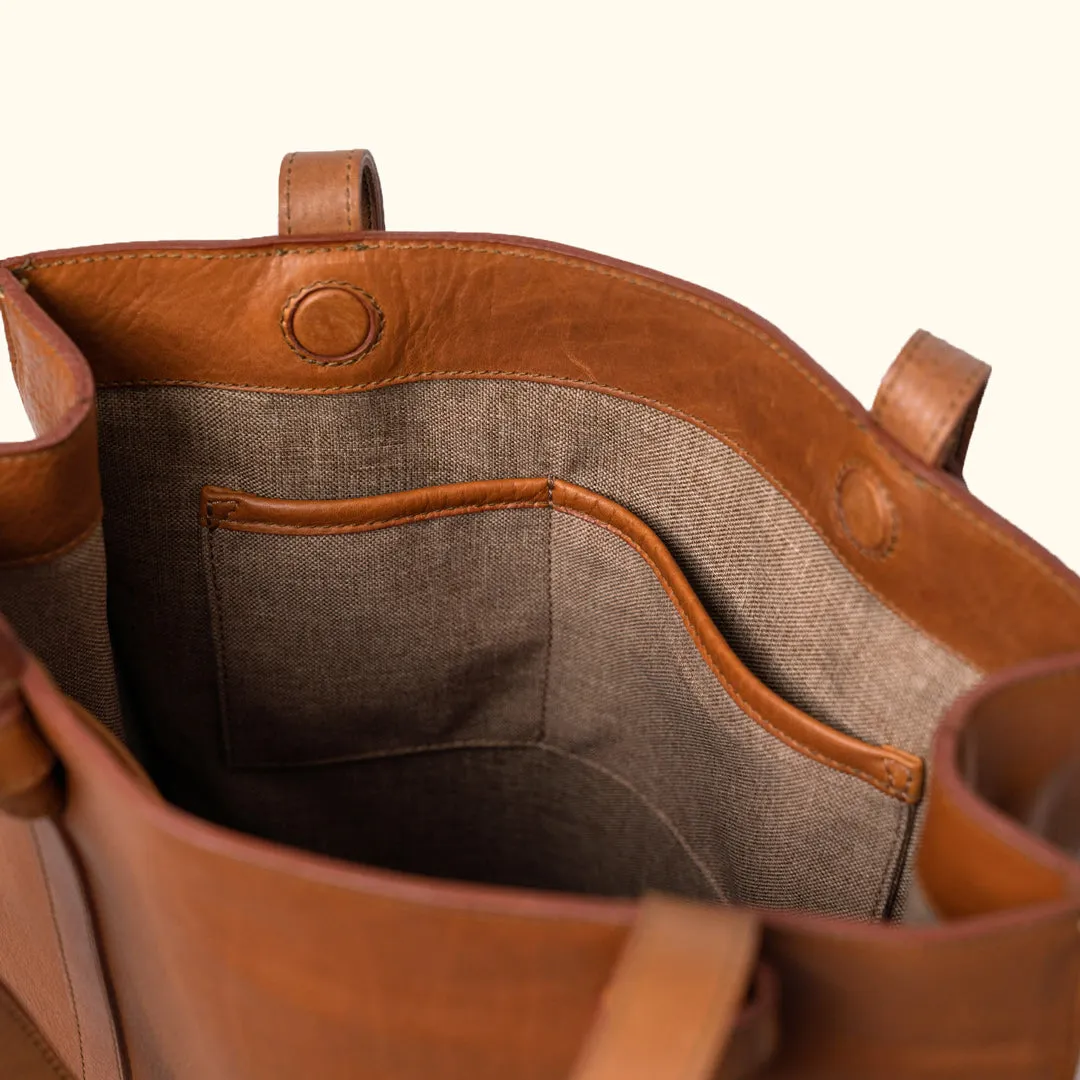 Chelsea Leather Tote Bag | Honey Brown