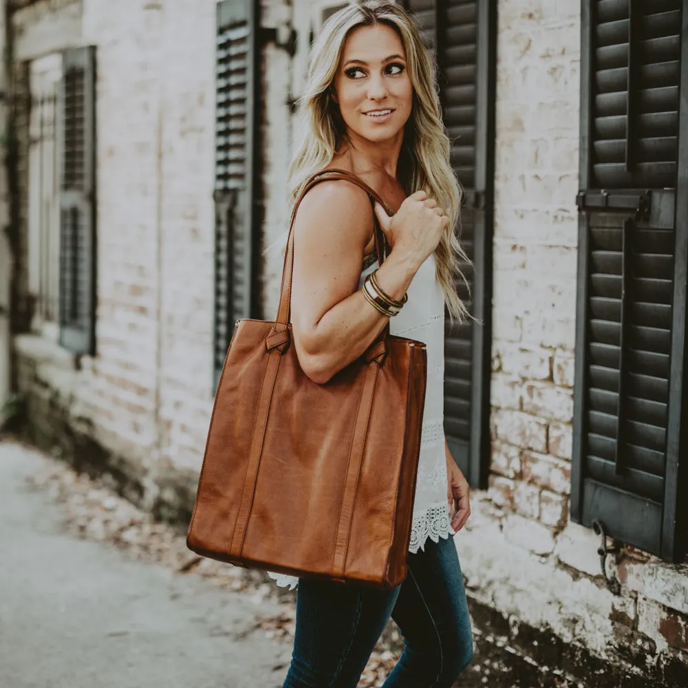 Chelsea Leather Tote Bag | Honey Brown