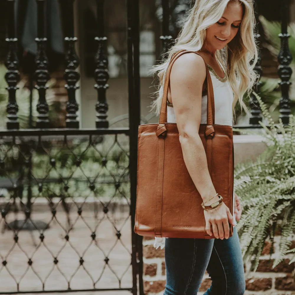 Chelsea Leather Tote Bag | Honey Brown