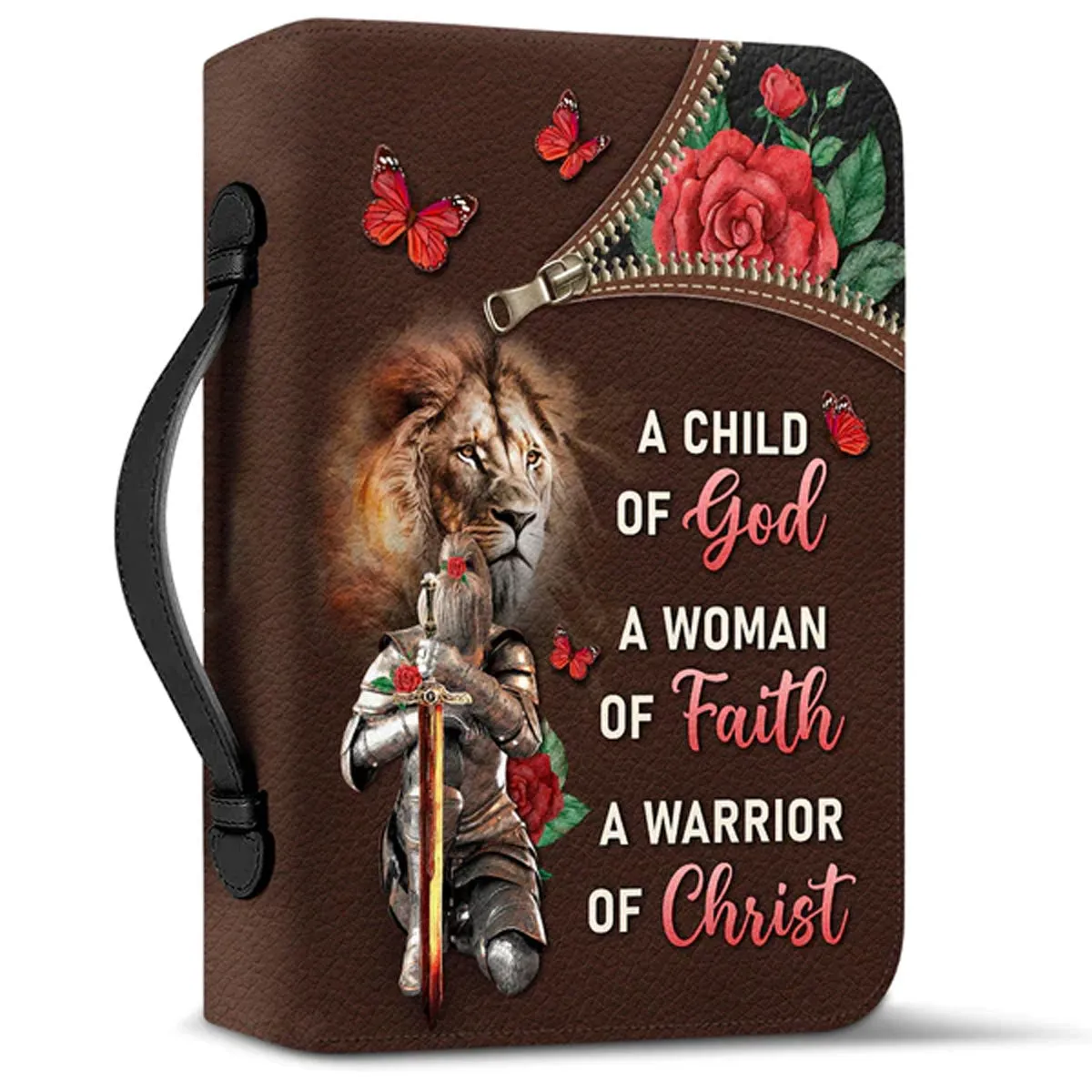 Christianart Bible Cover - A Child Of God A Woman Of Faith A Warrior Of Christ - Personalized Bible Cover - Warrior Bible Cover - CABBBCV08080324.