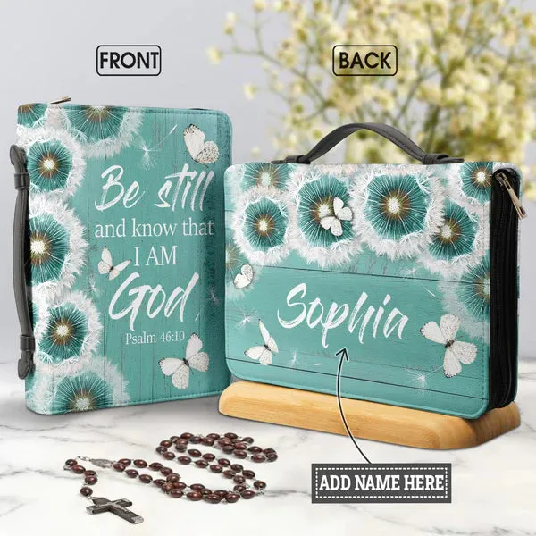 Christianart Bible Cover - Be Still And Know That I Am God Psalm 46 10 - Personalized Bible Cover - Bible Cover For Women - CABBBCV05070324.