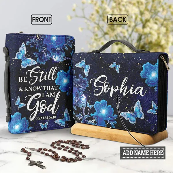 Christianart Bible Cover - Be Still And Know That I Am God Psalm 46 10 - Personalized Bible Cover - Bible Cover For Women - CABBBCV10070324.