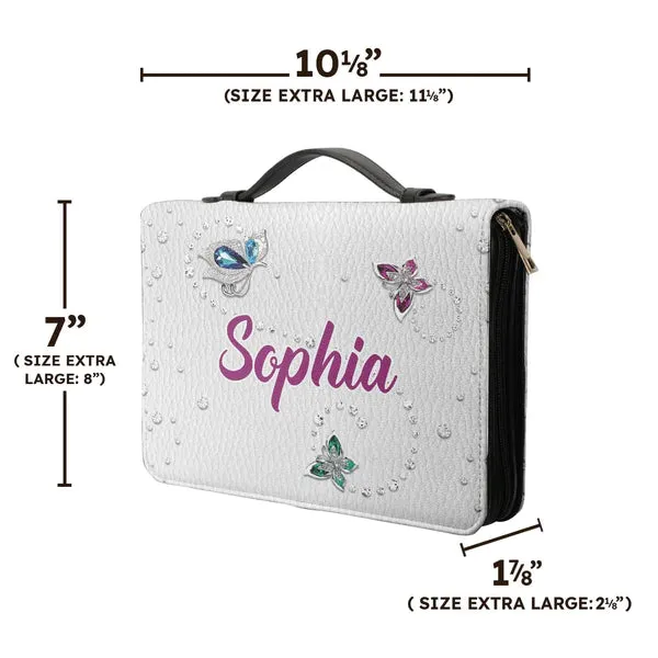 Christianart Bible Cover - Faith Butterfly Faith Love Hope - Personalized Bible Cover - Bible Cover for Women - CABBBCV04070324.