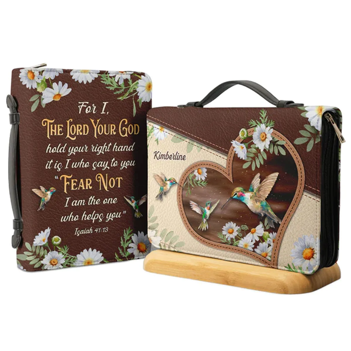 Christianart Bible Cover - Fear Not I Am The One Who Helps You Isaiah 41:13 - Personalized Bible Cover - Bible Cover For Women - CABBBCV33070324.