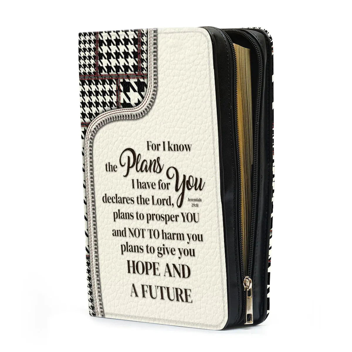 Christianart Bible Cover - For I Know The Plans I Have For You Declares The Lord - Personalized Bible Cover - Bible Cover For Women - CABBBCV26070324.