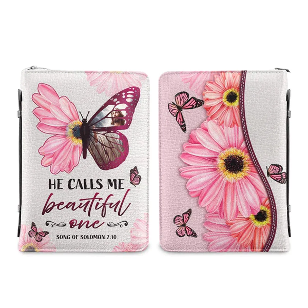 Christianart Bible Cover - He Calls Me Beautiful One Song Of Solomon 2:10 - Personalized Bible Cover - Bible Cover For Women - CABBBCV32070324.