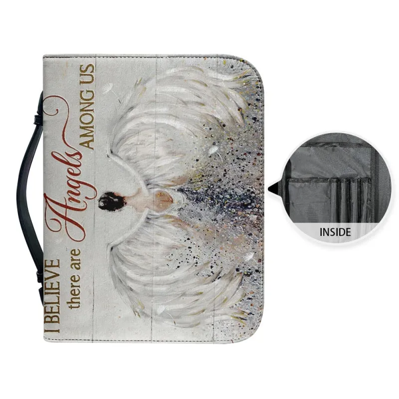 Christianart Bible Cover - I Believe There Are Angels Among Us - Bible Cover For Women - CABBBCV01060324.