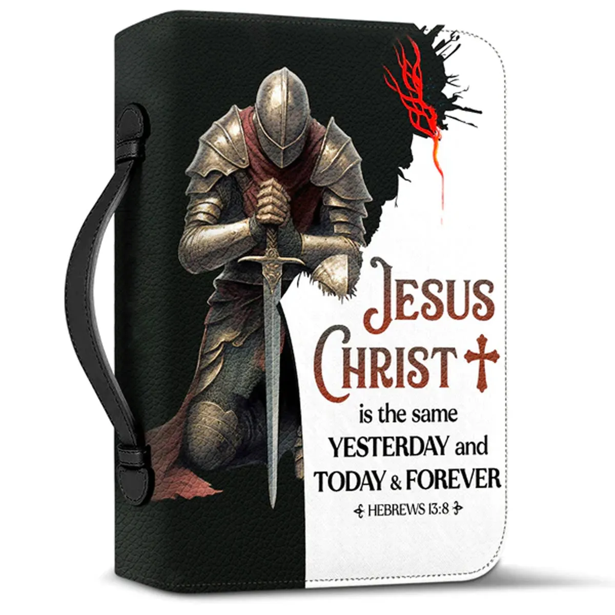 Christianart Bible Cover - Jesus Christ Is The Same Yesterday And Today And Forever Hebrews 13:8 - Personalized Bible Cover - Bible Cover For Men - CABBBCV18070324.