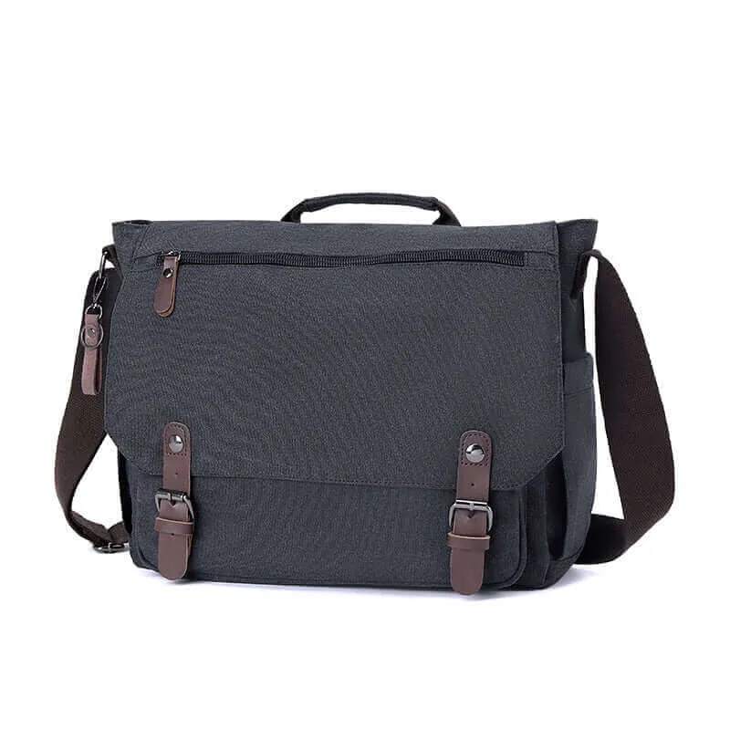 Classic Canvas Messenger Bag | 15 Inch Laptop Satchel