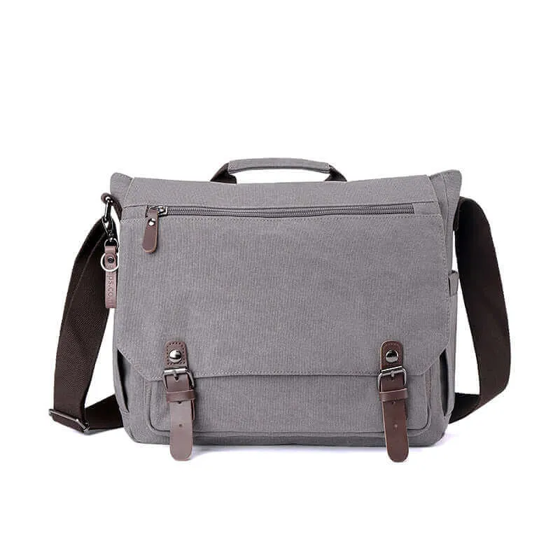 Classic Canvas Messenger Bag | 15 Inch Laptop Satchel