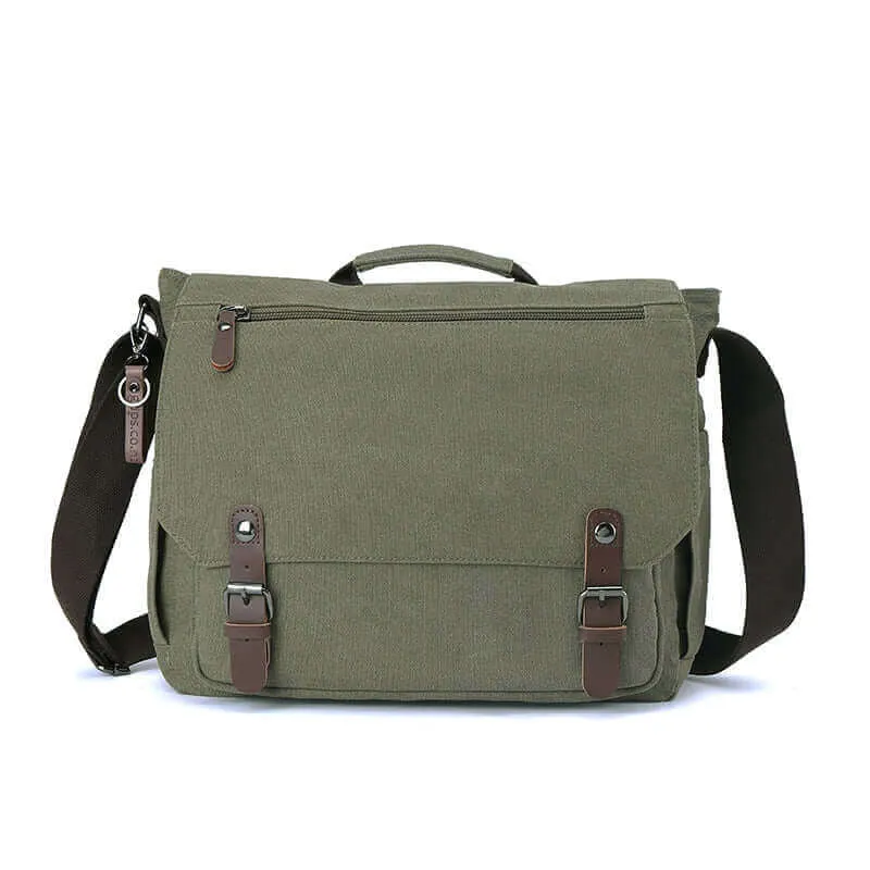 Classic Canvas Messenger Bag | 15 Inch Laptop Satchel