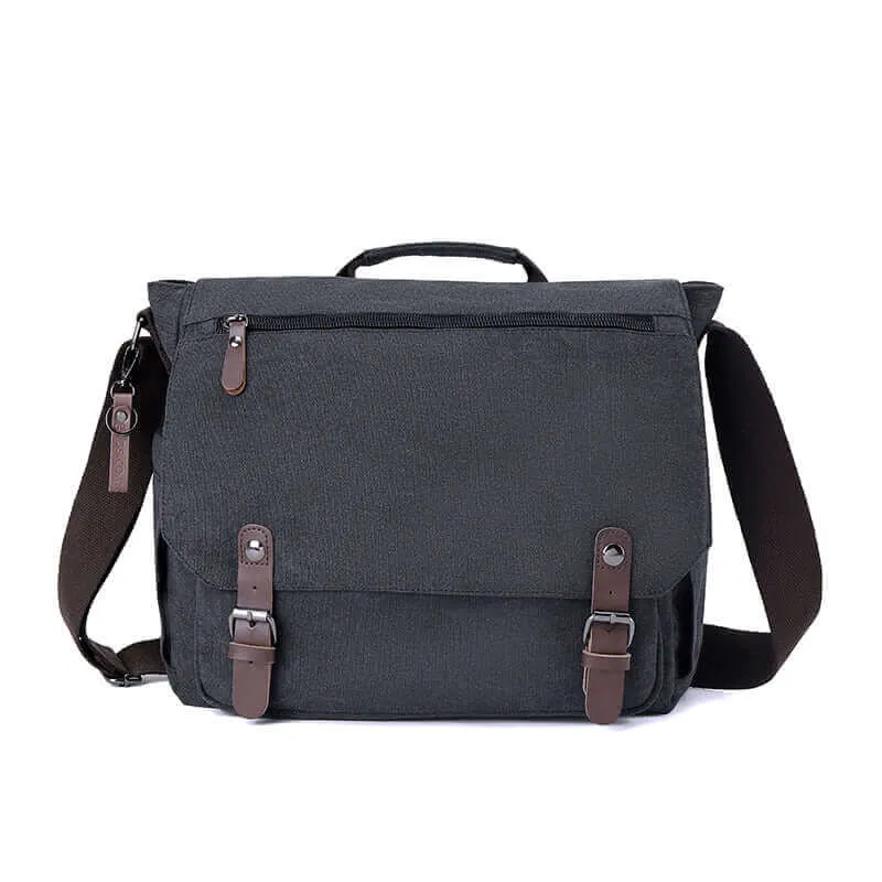 Classic Canvas Messenger Bag | 15 Inch Laptop Satchel