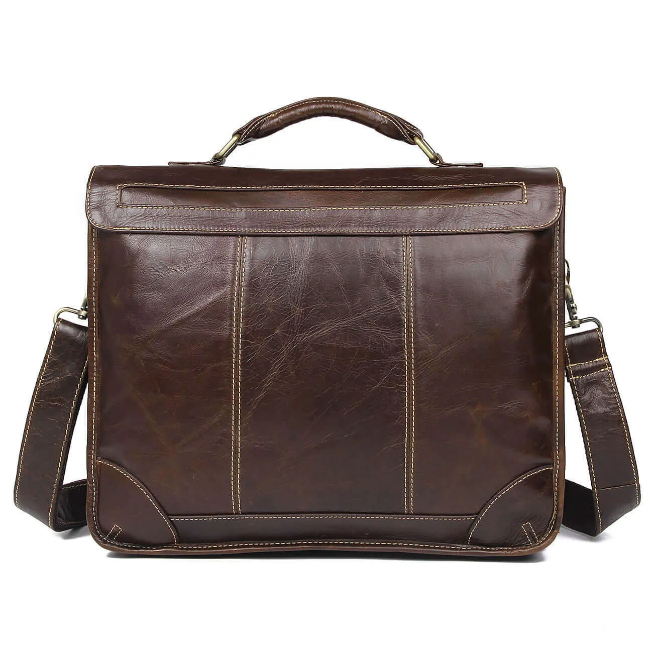 Classic Leather Laptop Bag for Men - Timeless and Versatile