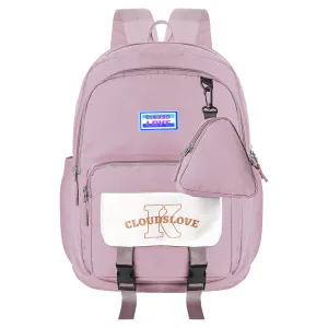 clouds love School Backpacks for Teen Girls - Laptop Backpacks 15.6 Inch College Cute Bookbag Anti Theft Women Casual Daypack(Peach)