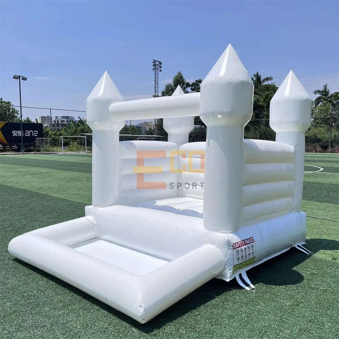 Commercial Grade PVC/Oxford Inflatable Bubble House White Bounce House with Slide for Party/Event/Wedding for sale