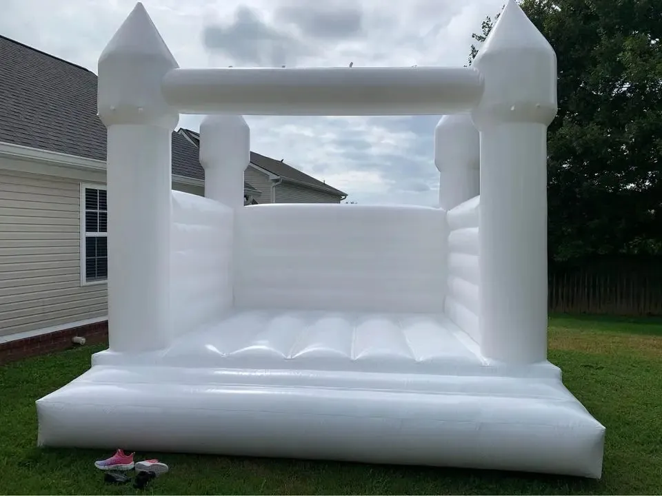 Commercial Grade PVC/Oxford Inflatable Bubble House White Bounce House with Slide for Party/Event/Wedding for sale