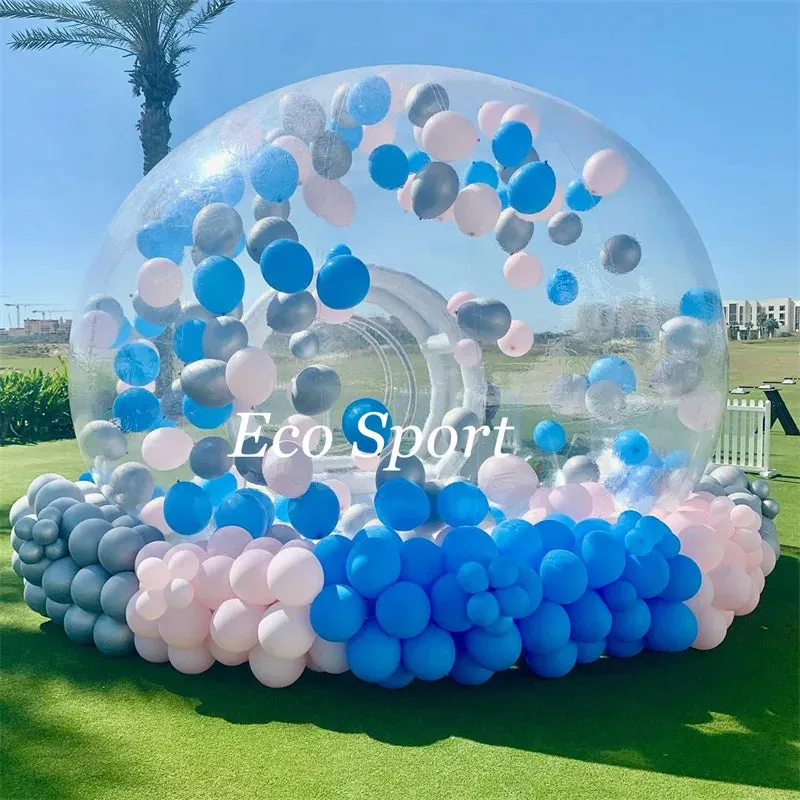 Commercial Grade PVC/Oxford Inflatable Bubble House White Bounce House with Slide for Party/Event/Wedding for sale