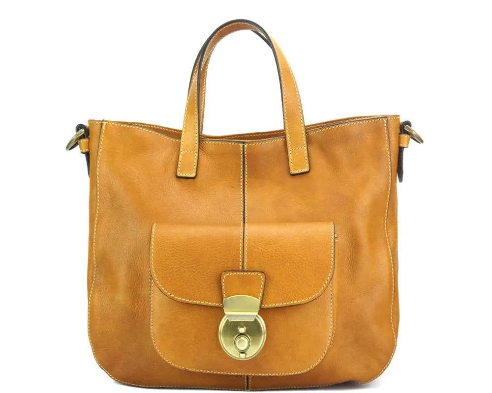 Dinah | Latch Accent Tote | Shoulder or Crossbody Bag