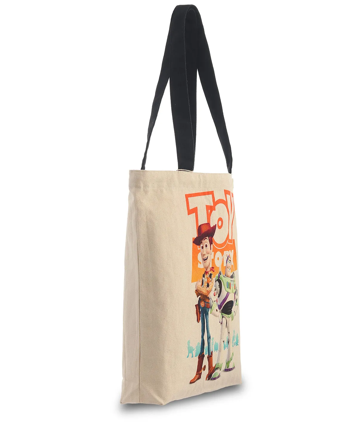 Disney Toy Story - Off White Color Cotton canvas Shoulder Handbag