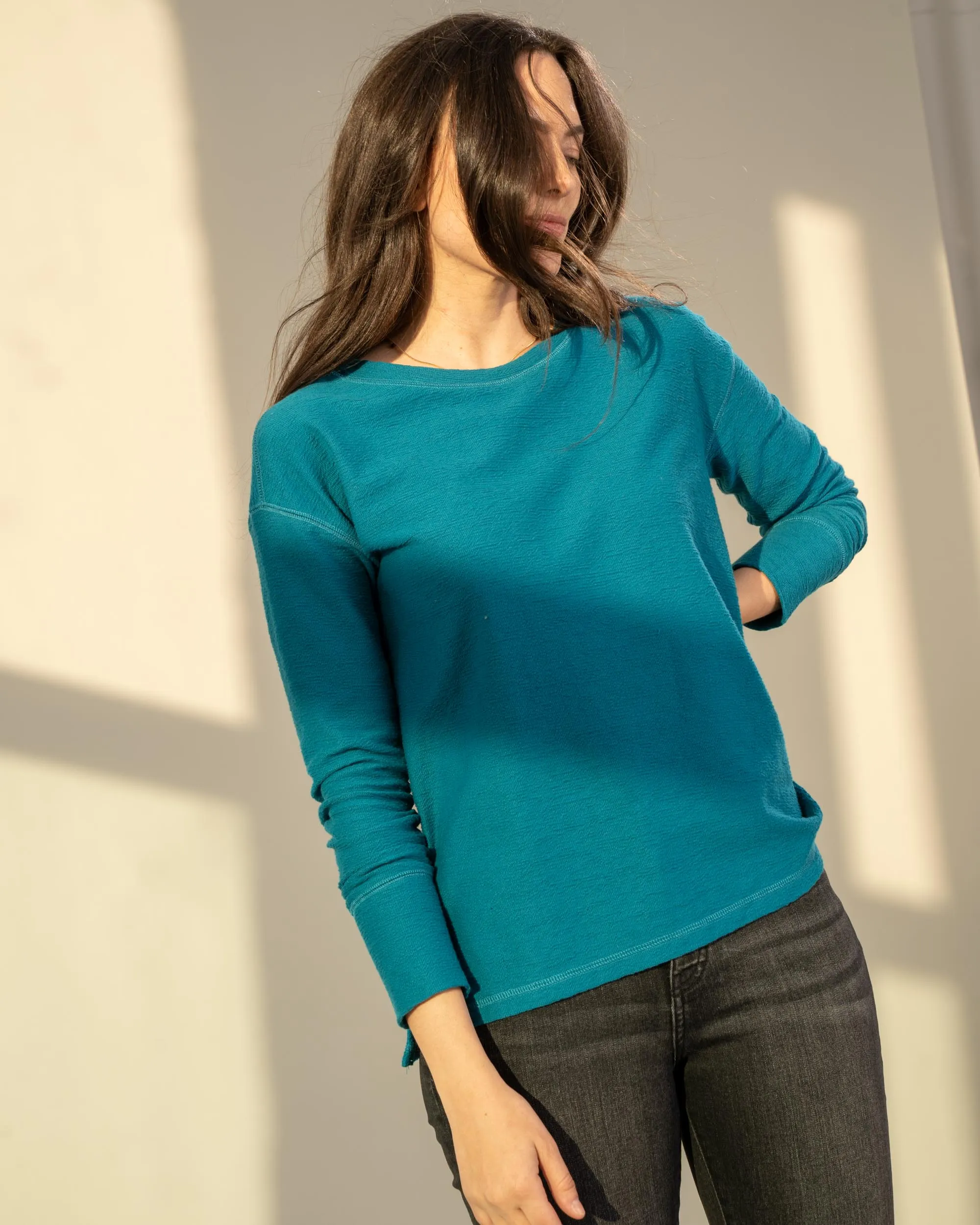 EcoKnit™ Textured Long-Sleeve Tee