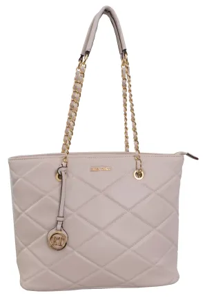 Ellen Tracy Smooth Diamond Quilted Tote ETH2179-019-IV