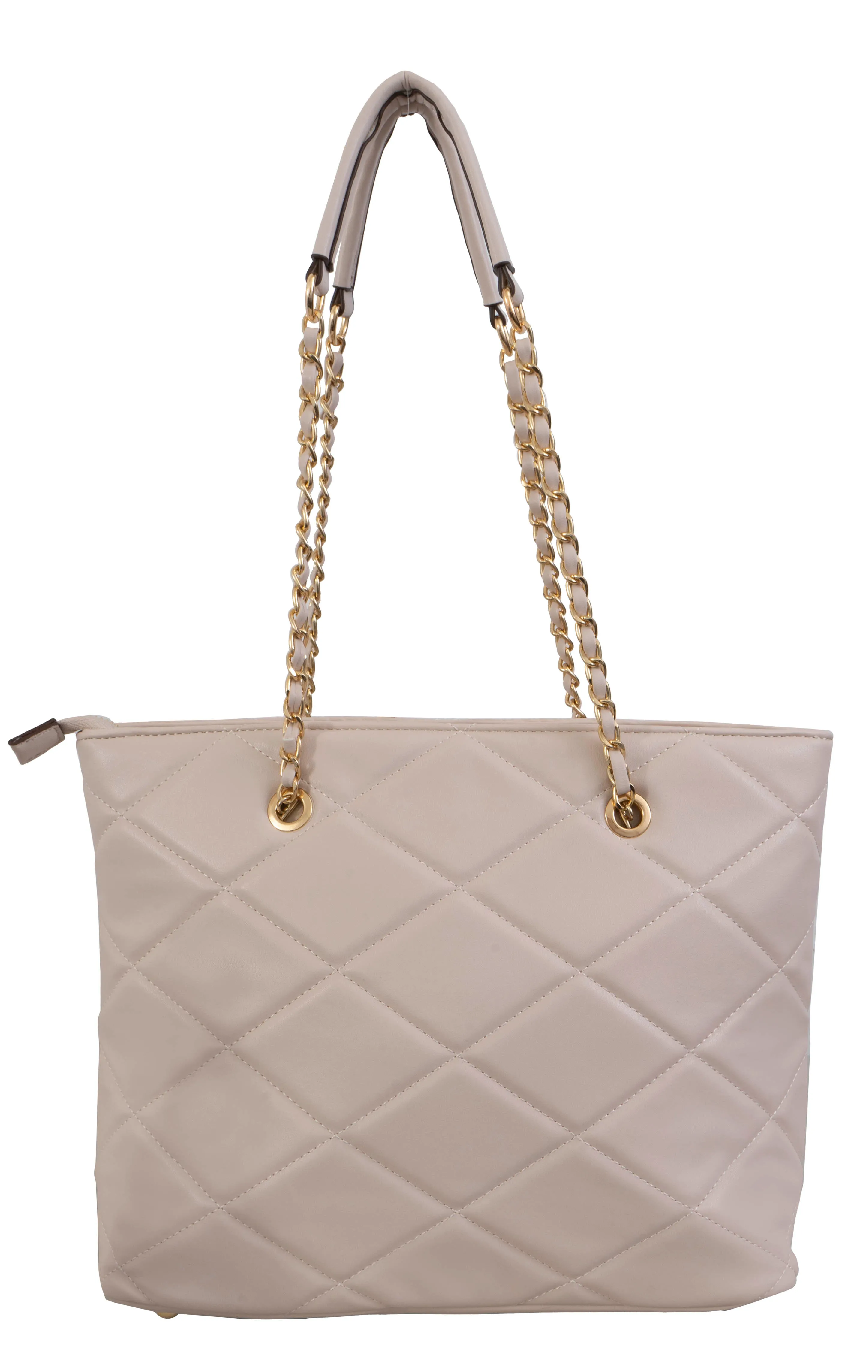 Ellen Tracy Smooth Diamond Quilted Tote ETH2179-019-IV