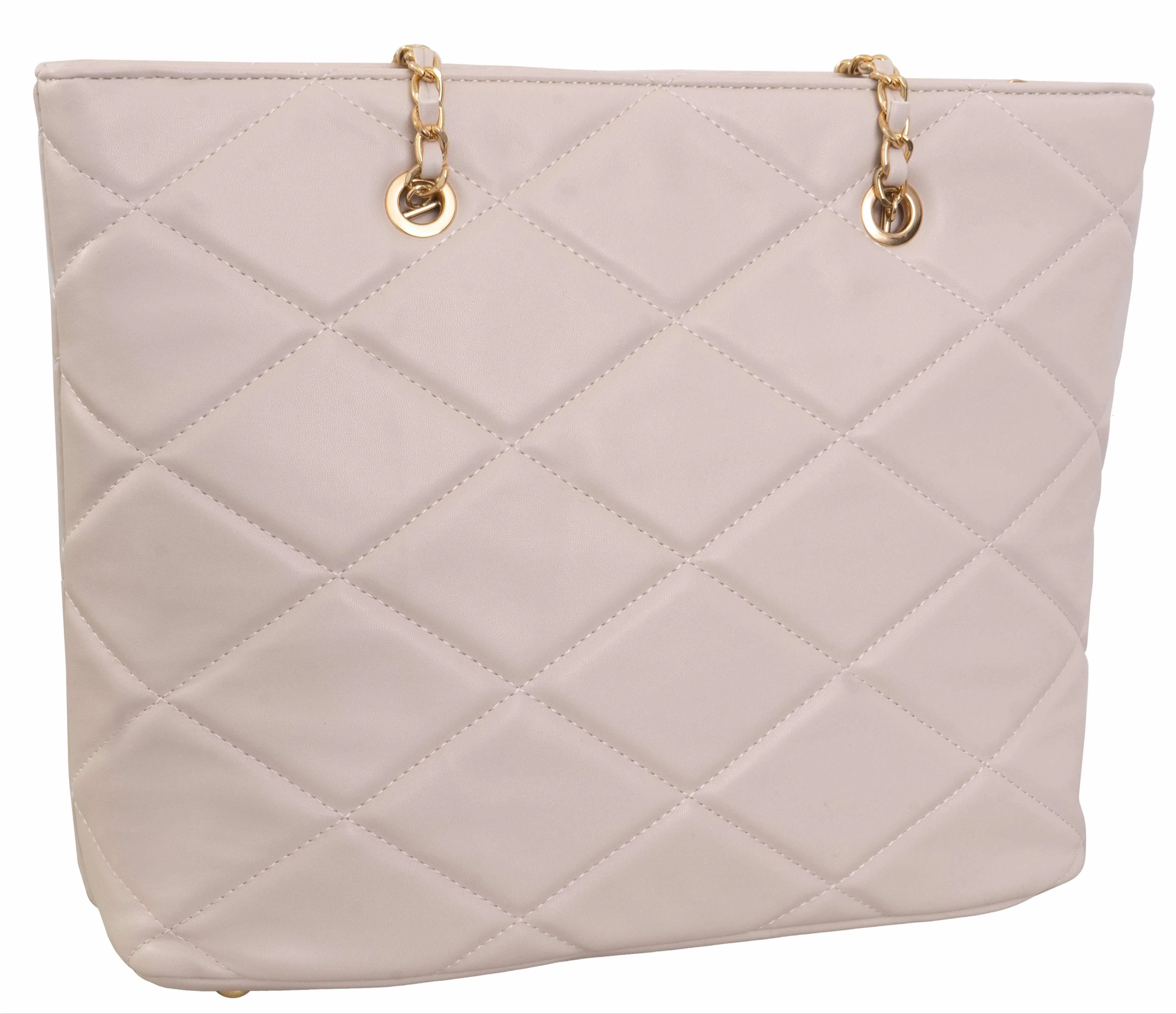 Ellen Tracy Smooth Diamond Quilted Tote ETH2179-019-IV