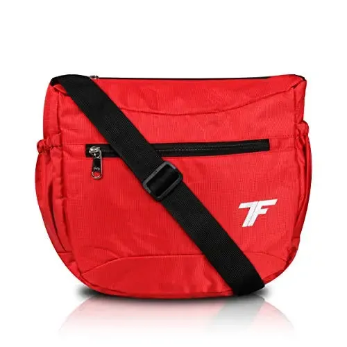 Fashion Track Red Polyester Sling Bag