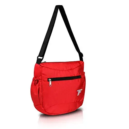 Fashion Track Red Polyester Sling Bag