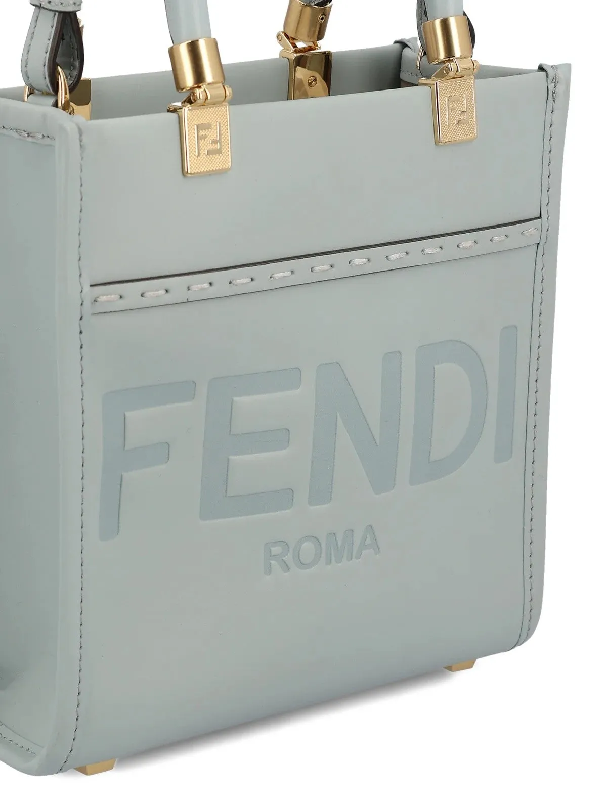 Fendi Sunshine Mini Tote Bag - Light Blue