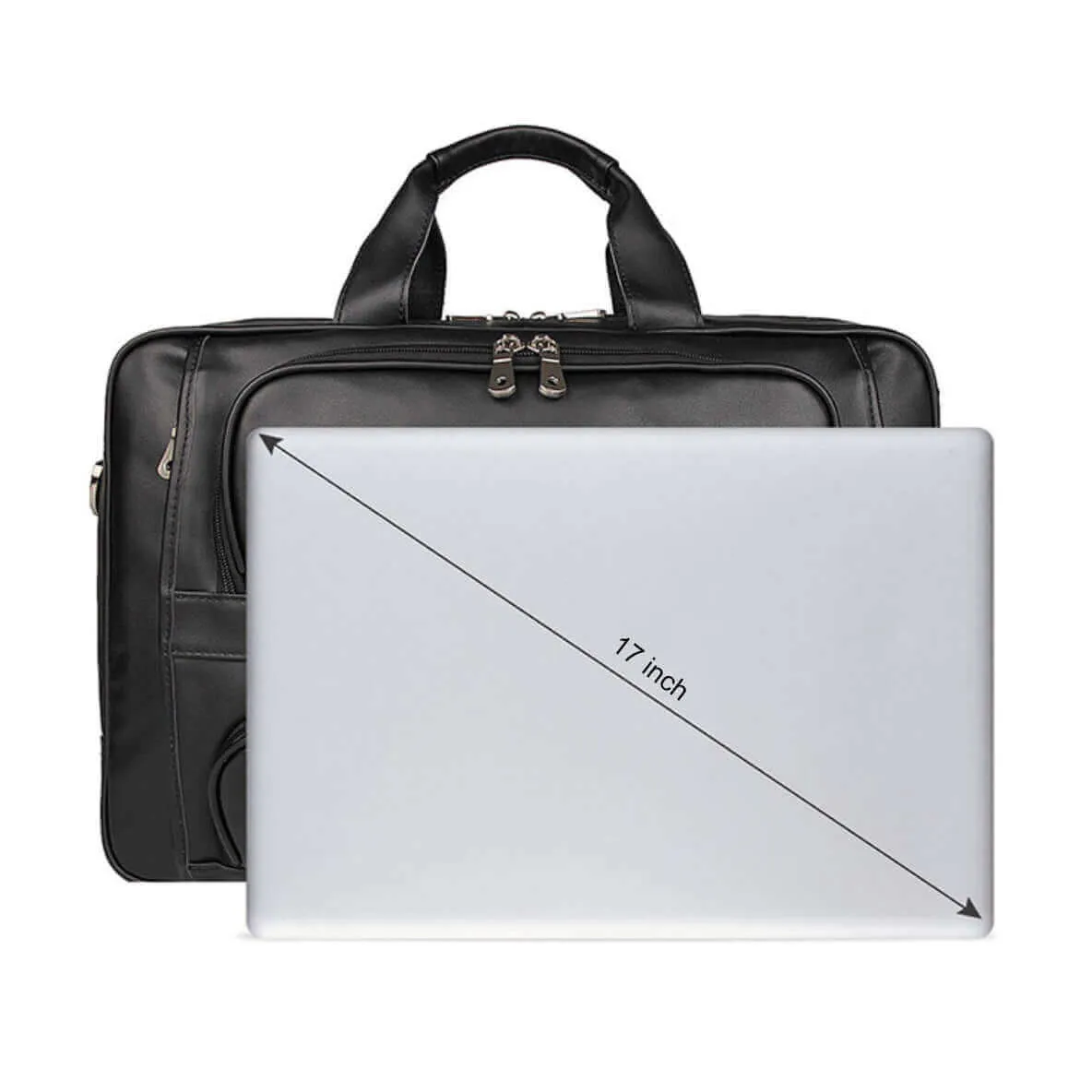 Genuine Leather 17-Inch Laptop Bag for Men – Sleek & Functional